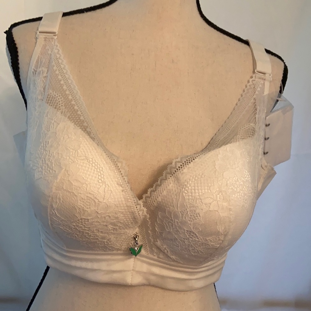 NWT White Lace Bra 48D